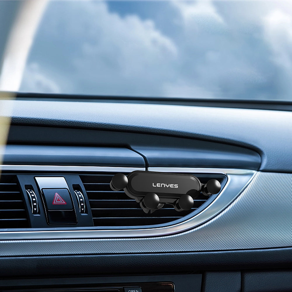 Lenyes CR160 Magnetik M-safe 360° Oynar Başlıklı Araç İçi Telefon Tutucu Siyah