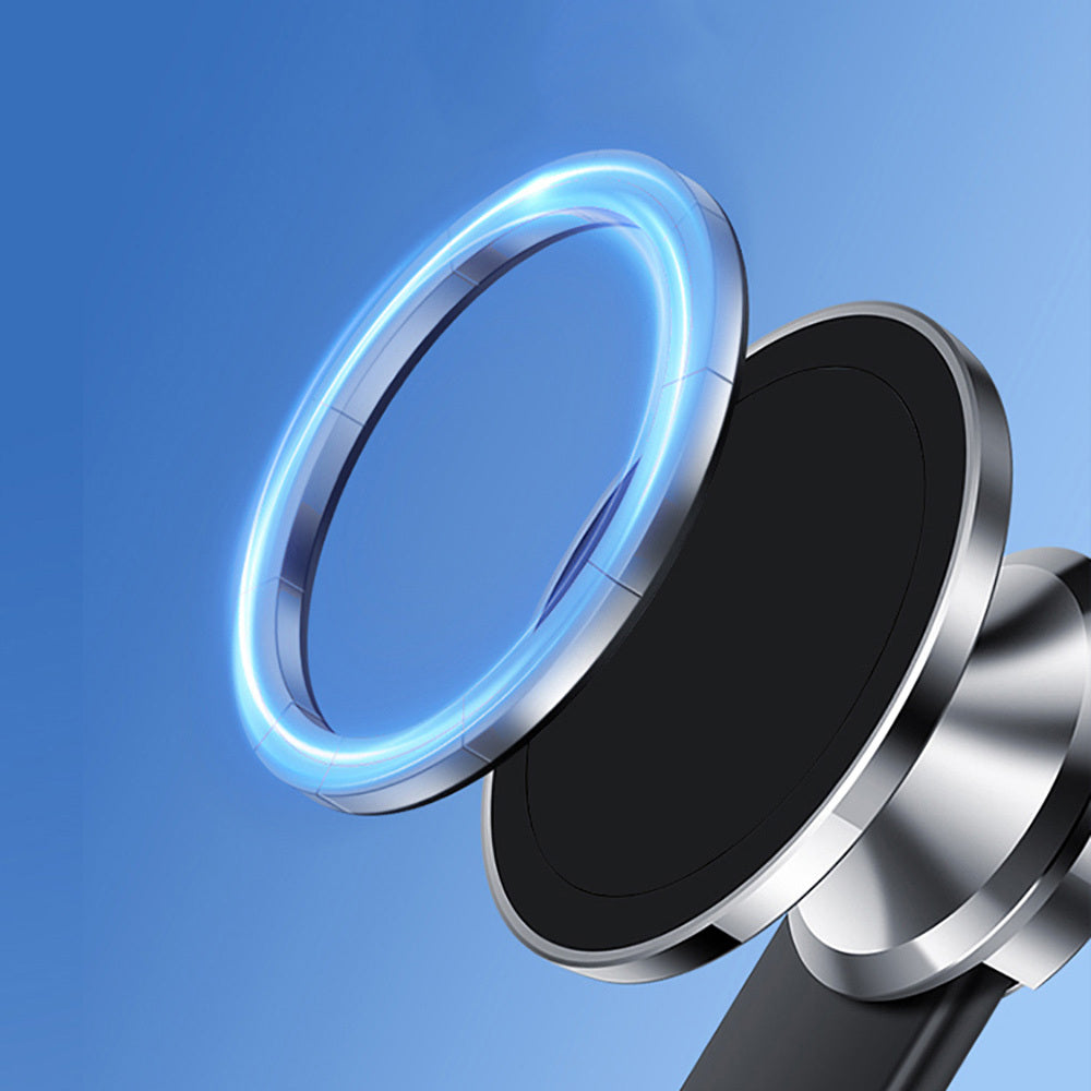 Lenyes CR171 Magnetik M-safe Uyumlu Bükülebilen Eğimi ve Düz Zemin Araç Telefon Tutucu Siyah