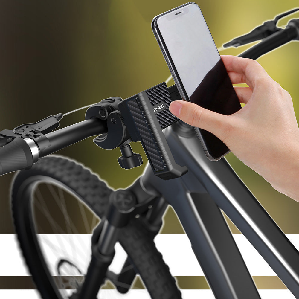 Lenyes CR182 360 Derece Ayarlanabilir Çift Kilitli Bisiklet ve Motosiklet Telefon Tutucu Siyah