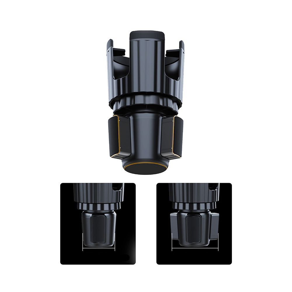 Lenyes CR189 360 Derece Dönebilen 2 in 1 Araç Telefon Tutucu ve Bardak Tutucu Siyah