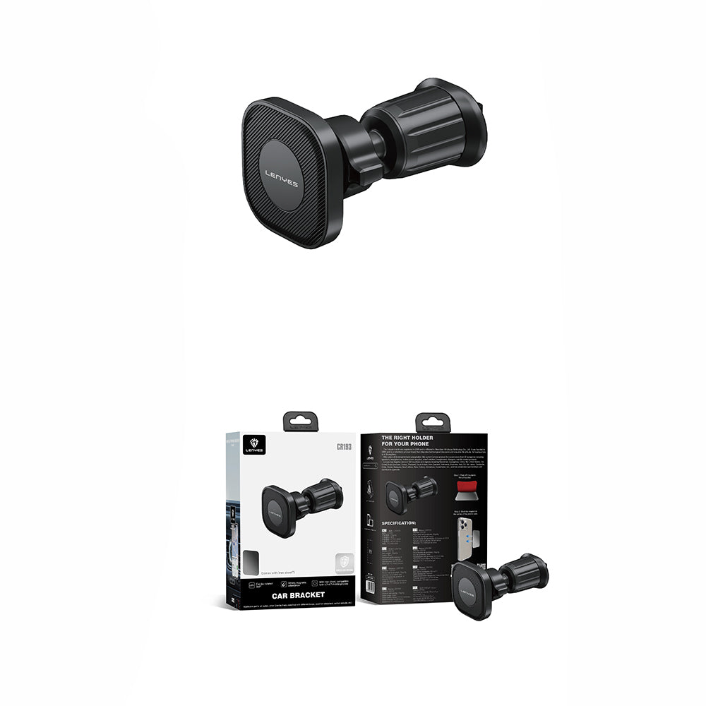Lenyes CR193 Havalandırma Tasarım Magnetik Araç Telefon Tutucu Siyah