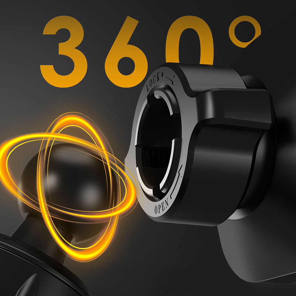 Lenyes CR193 Havalandırma Tasarım Magnetik Araç Telefon Tutucu Siyah