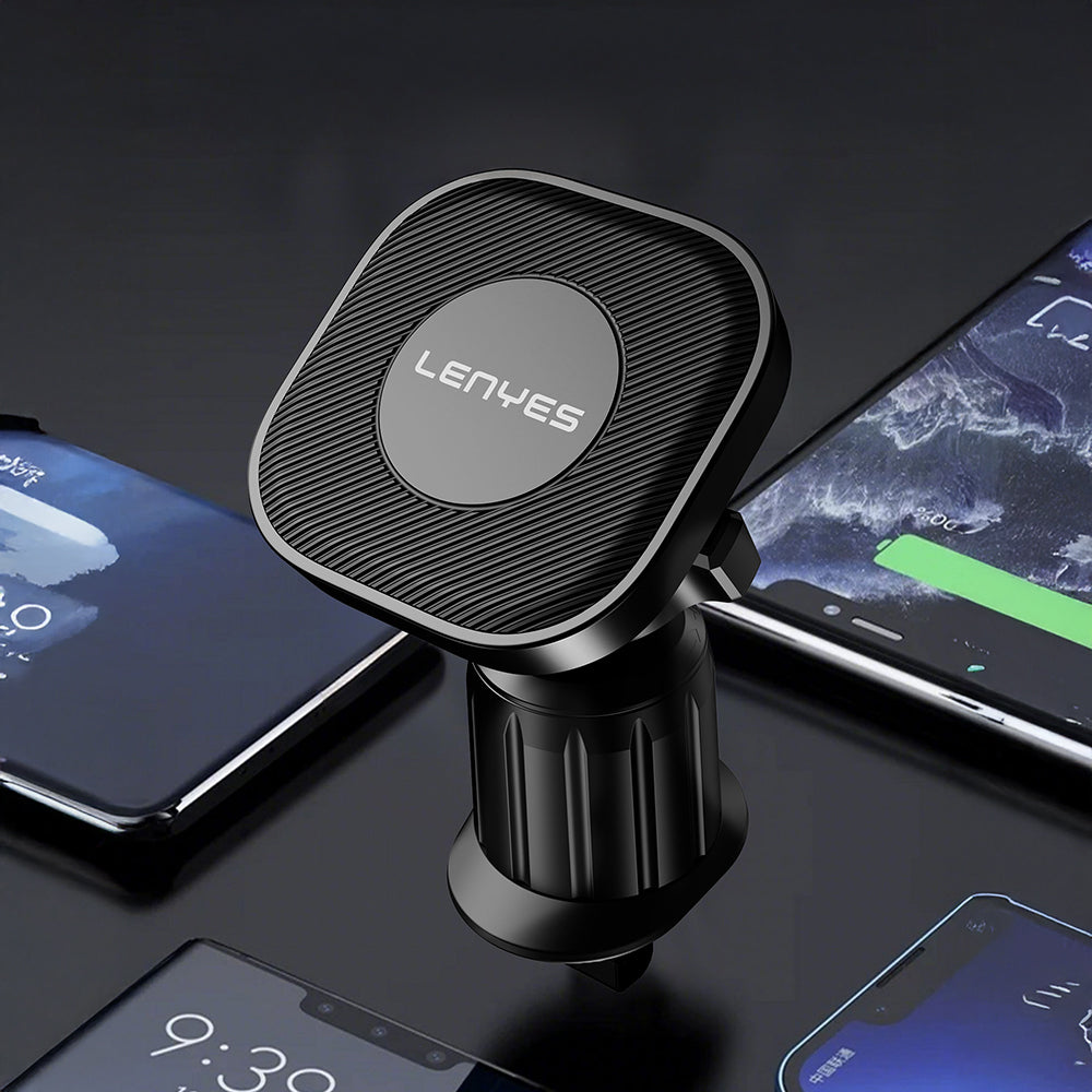 Lenyes CR193 Havalandırma Tasarım Magnetik Araç Telefon Tutucu Siyah