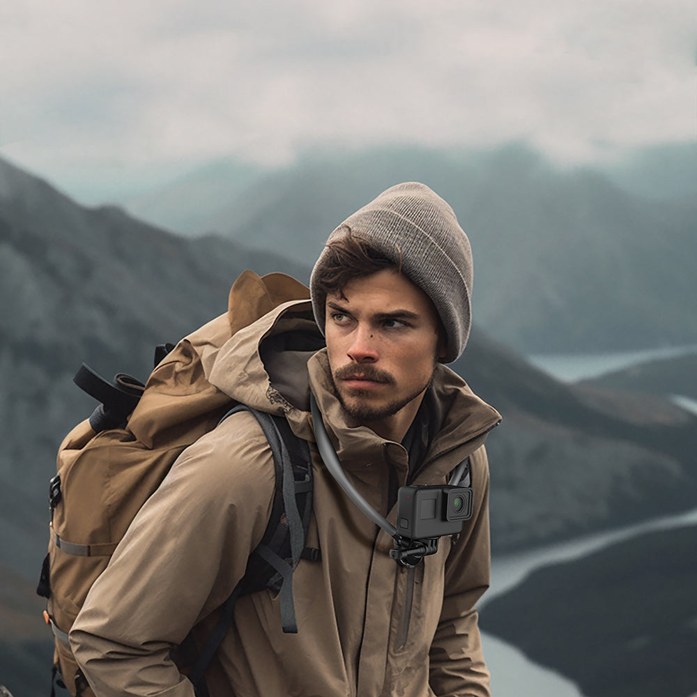 Lenyes CR197 Eller Serbest Magnetik Boyun Askılı Telefon Tutucu Siyah