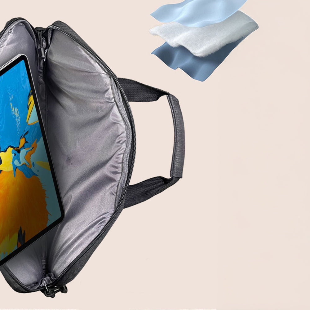 Lenyes LB509 Cleo Protect Pro Serisi Darbe Emici Su Geçirmez Polyester Kumaş 15.6 inç Laptop Çantası Siyah