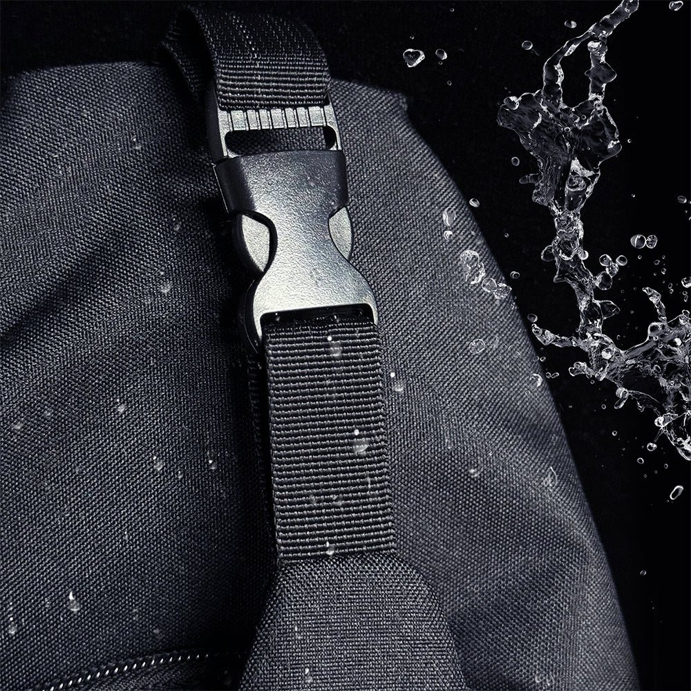 Lenyes LB526 Urus Serisi Su Geçirmez Polyester Kumaş Ayarlanabilir Omuz Askılı Çapraz Vücut Çantası Siyah