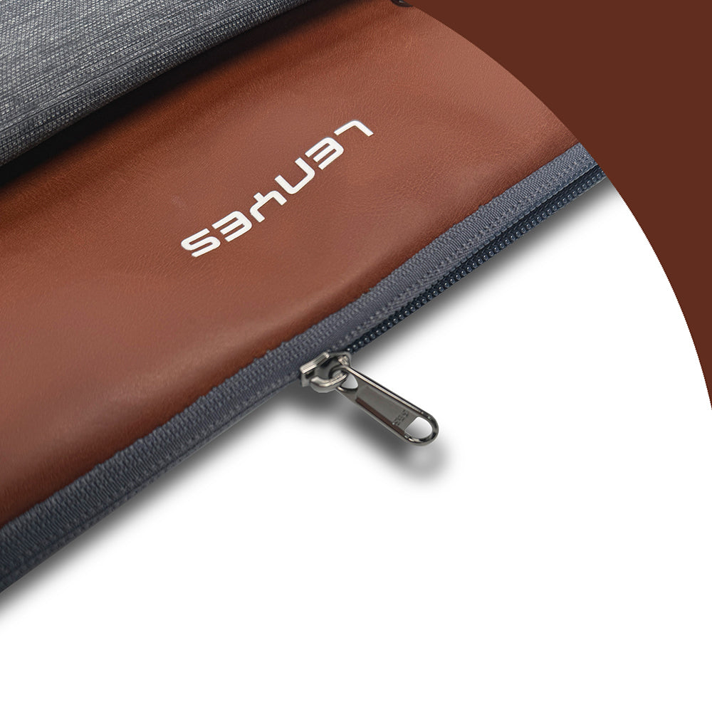 Lenyes LB542 Rambler Serisi Su Geçirmez Polyester Kumaş 13-14 inç Laptop Çantası Gri