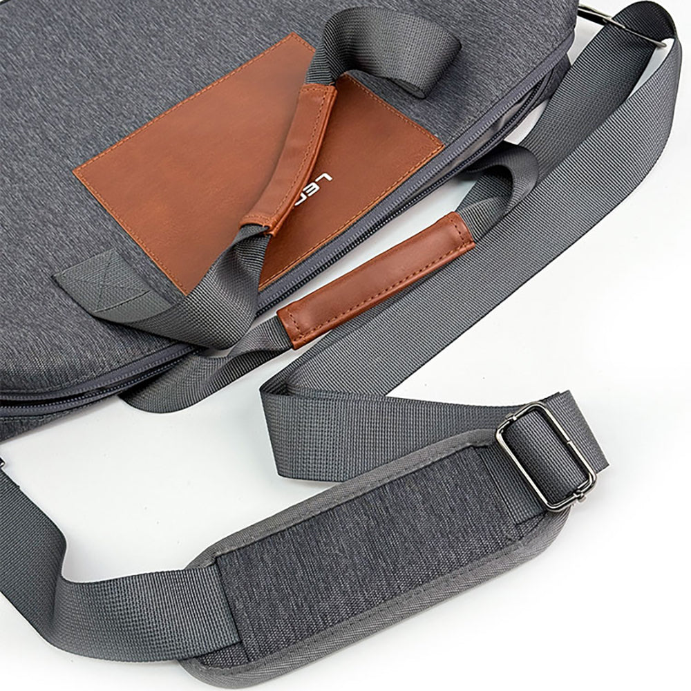 Lenyes LB544 Rambler Serisi Polyester Kumaş 15-16 inç Su Geçirmez Laptop Çantası Gri
