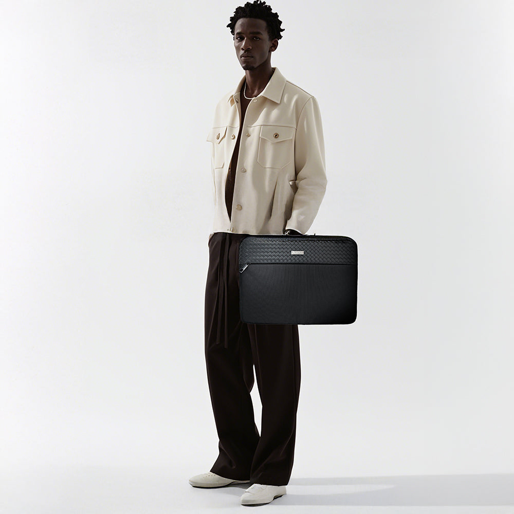 Lenyes LB556 Voyagers Serisi 1200D Su Geçirmez 15-16 inç Laptop Çantası Siyah