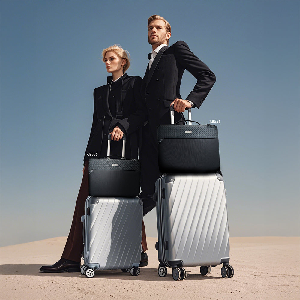 Lenyes LB556 Voyagers Serisi 1200D Su Geçirmez 15-16 inç Laptop Çantası Siyah