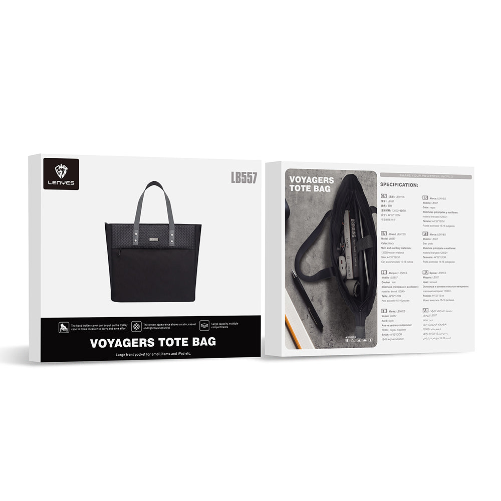 Lenyes LB557 Voyagers Serisi 1200D Su Geçirmez Seyahat Çantası Siyah