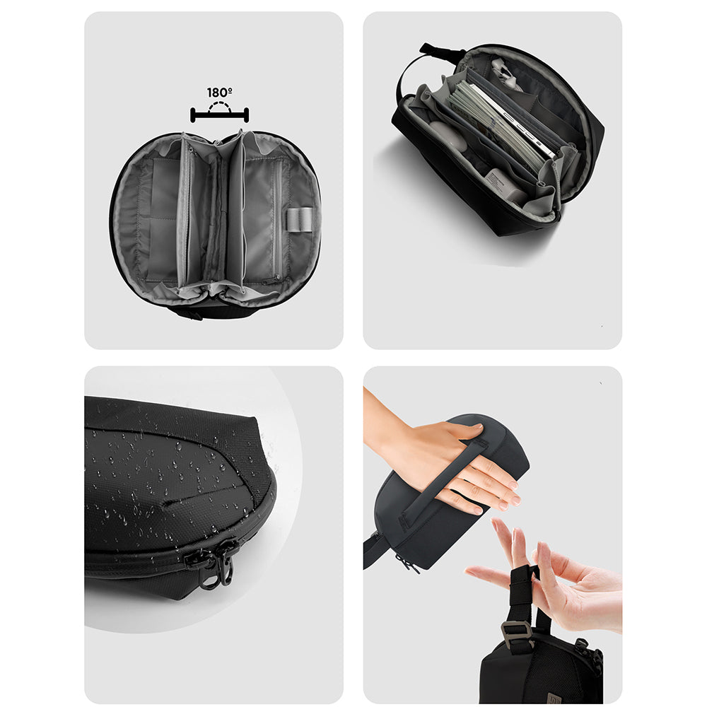 Lenyes LB571 Su Geçirmez Aşınmaya ve Çizilmeye Dayanıklı Aksesuar Çantası 25cm Siyah