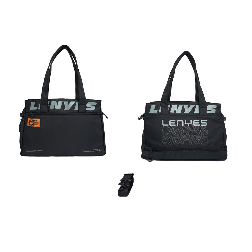 Lenyes LB580 Roamer Serisi Su Geçirmez Hazneli Omuz Askılı Seyahat Çantası Siyah