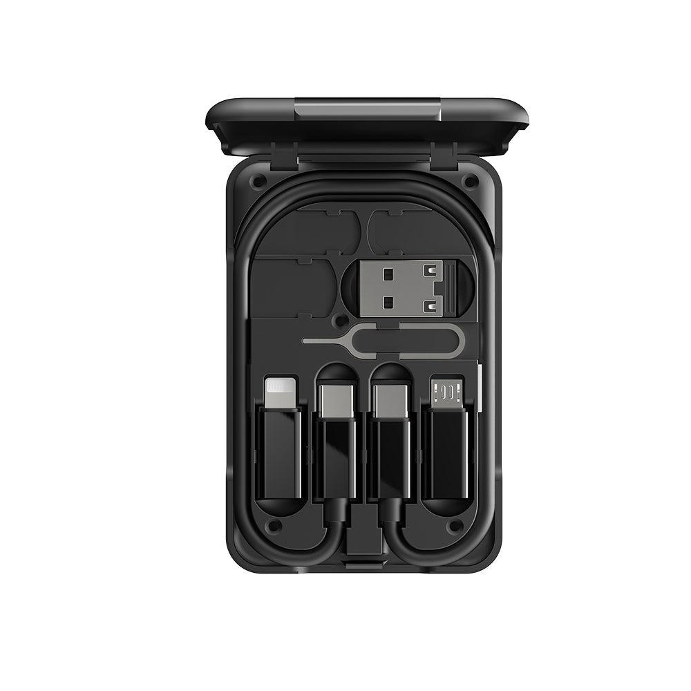 Lenyes LB606 Type-C&Lightning&Micro&USB Çoklu Kablo Seti Siyah