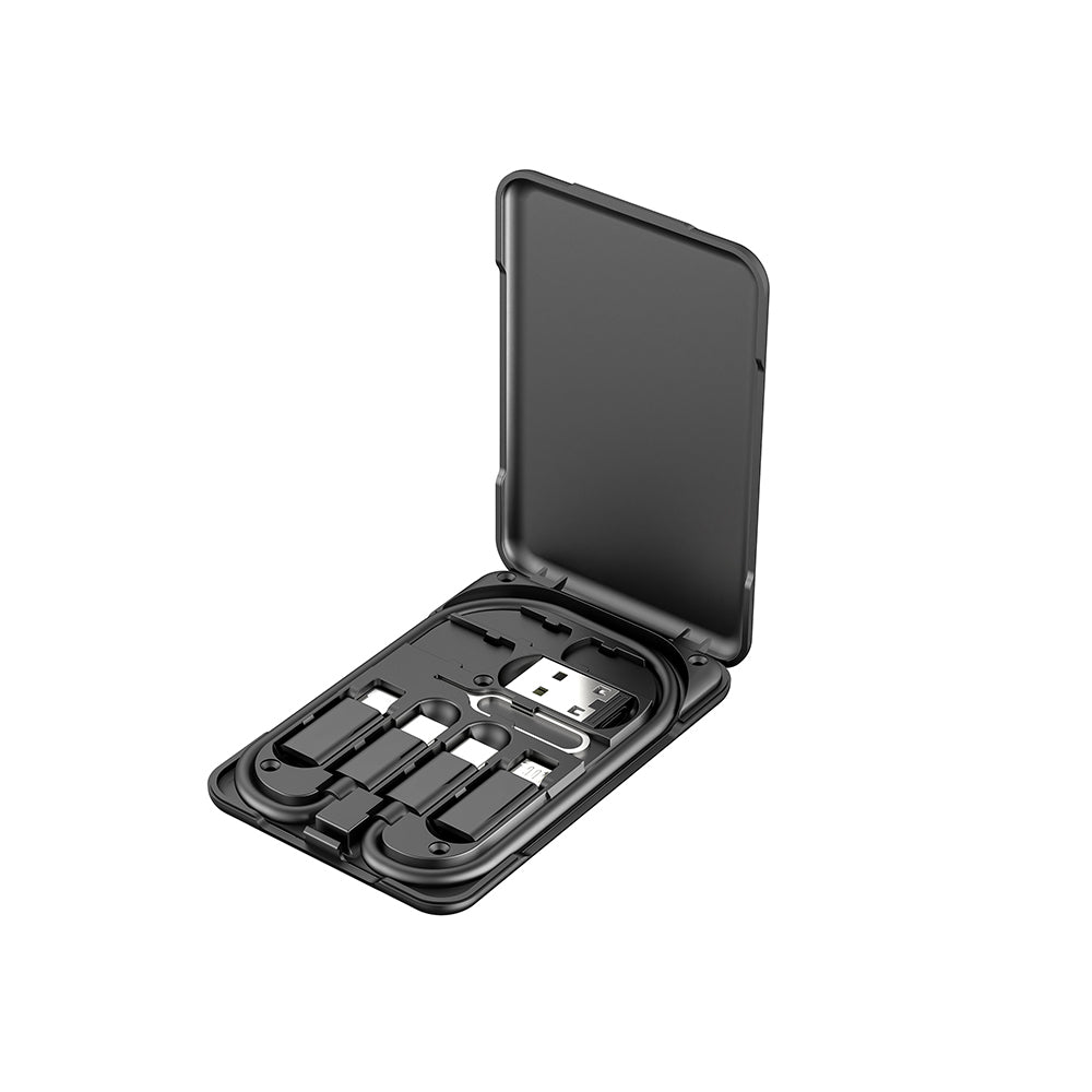 Lenyes LB606 Type-C&Lightning&Micro&USB Çoklu Kablo Seti Siyah