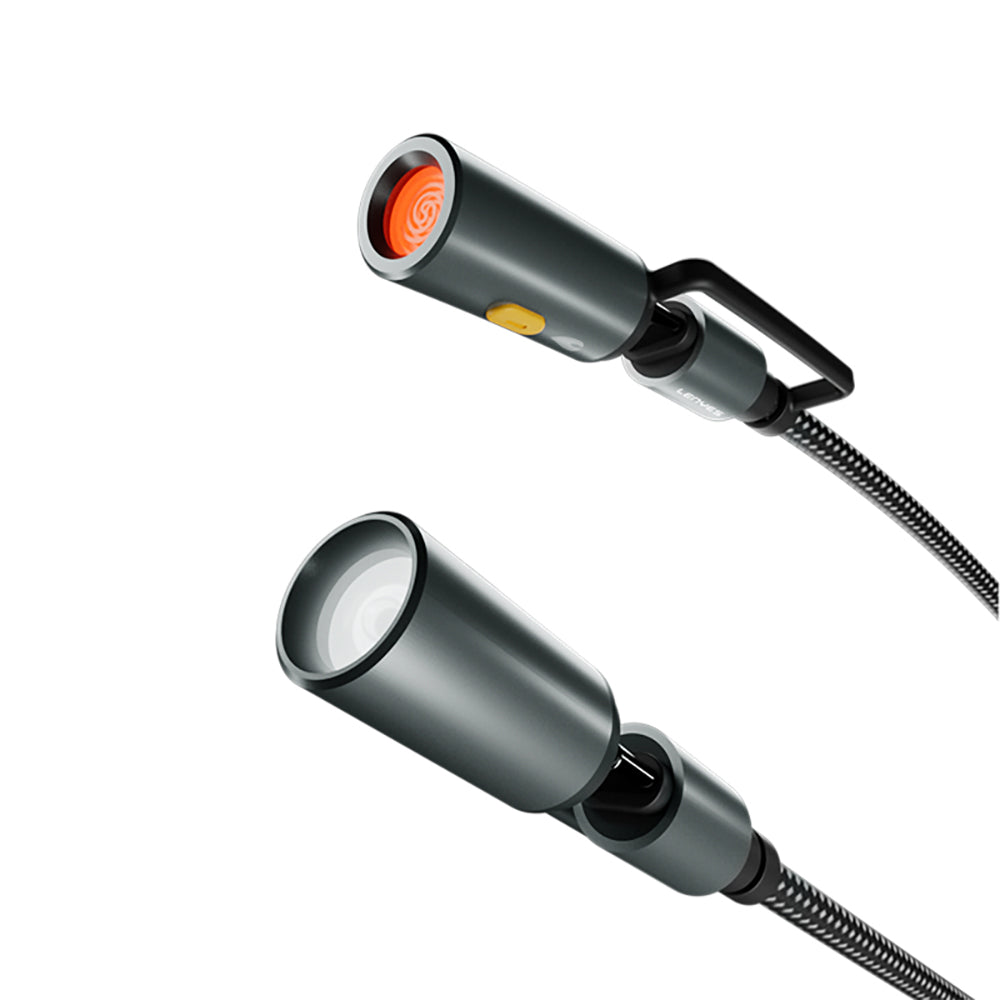 Lenyes LC111 Çoklu Şarj Kablolu Fener Ve Çakmaklık Özellikli 4in1 Kablo 60W 1M Gri