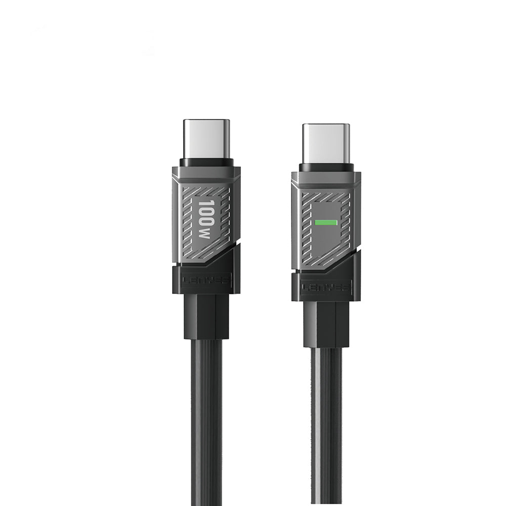 Lenyes LC506 Type-C to Type-C PD 100W Hızlı Şarj Özellikli Data ve Şarj Kablosu 1M Siyah