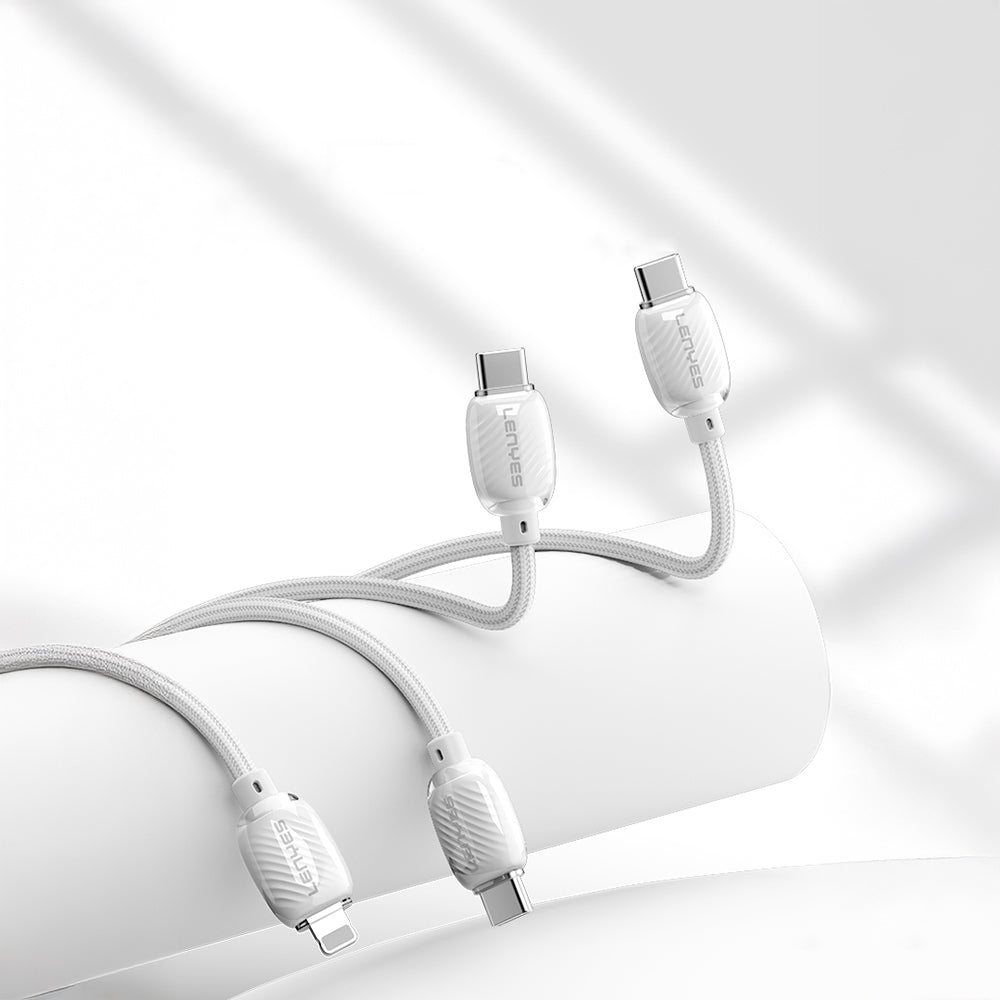 Lenyes LC536 Type-C to Type-C PD Örgü Tasarımlı Hızlı Şarj Özellikli Data ve Şarj Kablosu 60W 1M Yeşil