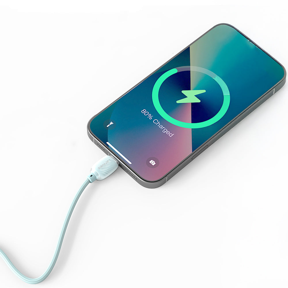 Lenyes LC536 Type-C to Type-C PD Örgü Tasarımlı Hızlı Şarj Özellikli Data ve Şarj Kablosu 60W 1M Beyaz