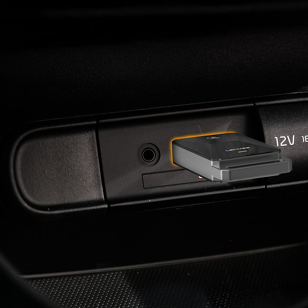 Lenyes LCP02 Android Auto Destekli CarPlay USB Bluetooth 5.0 Wireless Transmitter Adaptör Siyah