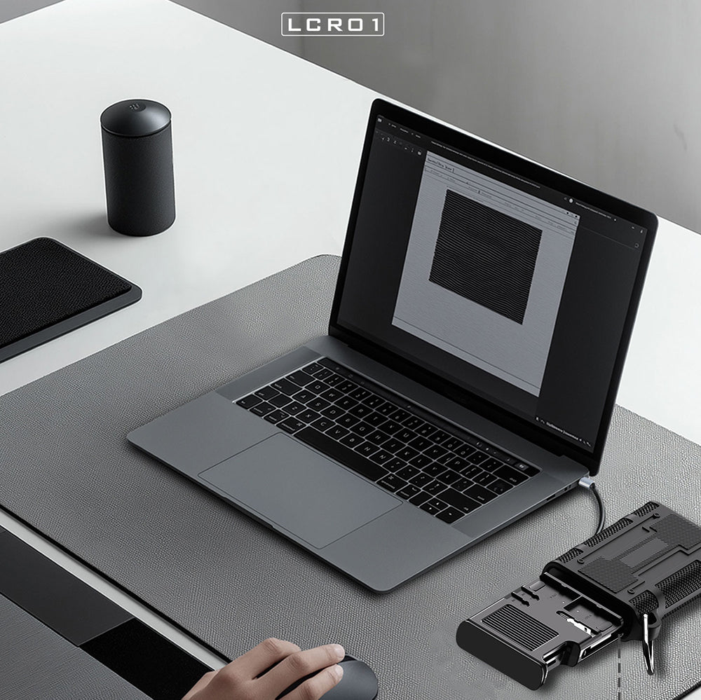 Lenyes LCR01 Type-C Kablolu Su Geçirmez Çoklu Kart Depolama ve Okuyucu Kutusu 10 Gbps Siyah