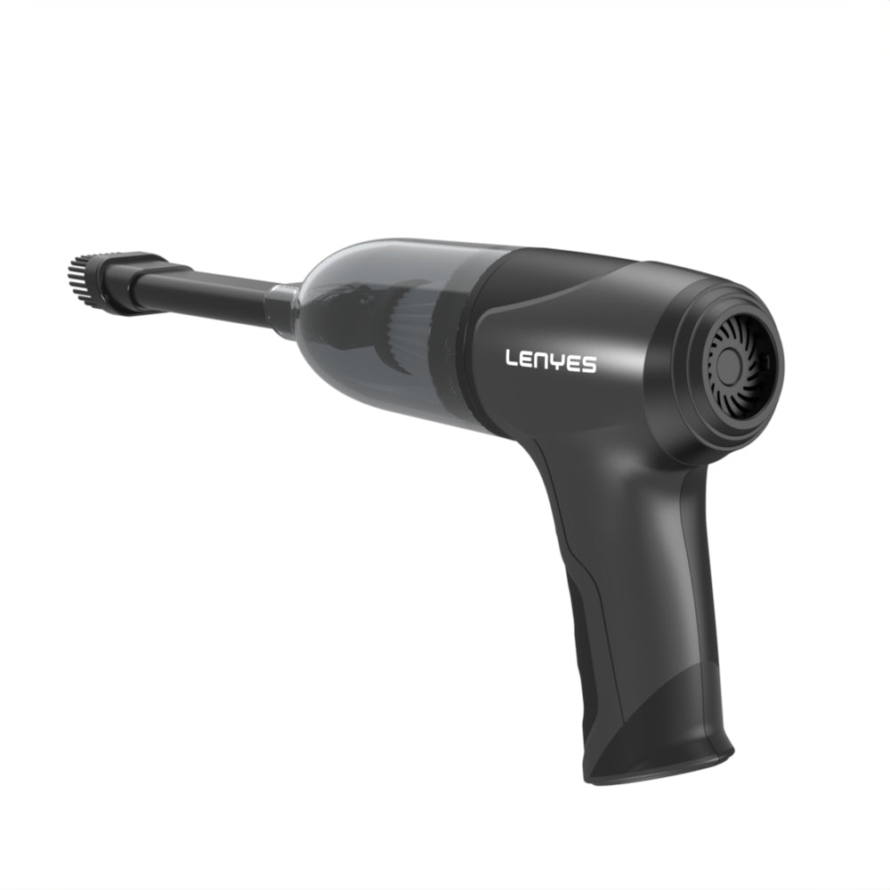 Lenyes LCV201 4in1 Üfleme-Emme-Vakumlama ve Şişirme Özellikli 6 Parça Aparatlı Elektrikli Oto Araç Süpürgesi 5000PA Siyah