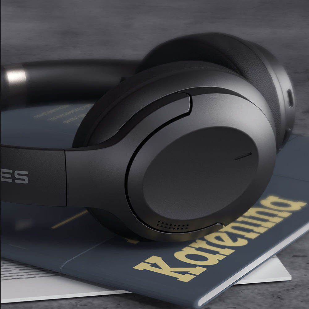 Lenyes LH26 Katlanabilir Tasarımlı ANC Özellikli Kulak Üstü Bluetooth Kulaklık v5.4 Siyah