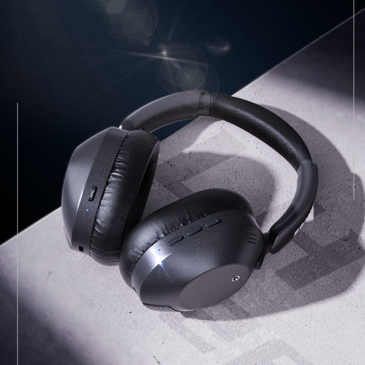 Lenyes LH28 Katlanabilir Tasarımlı ANC Özellikli ENC Teknolojili Kulak Üstü Bluetooth Kulaklık v5.4 Siyah