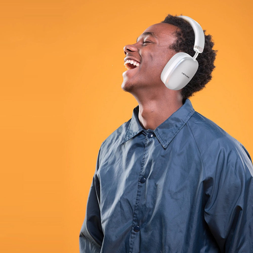 Lenyes LH81 Gürültü Engelleyici Hi-Fi Stereo Kulak Üstü Bluetooth Kulaklık v5.3 Gümüş