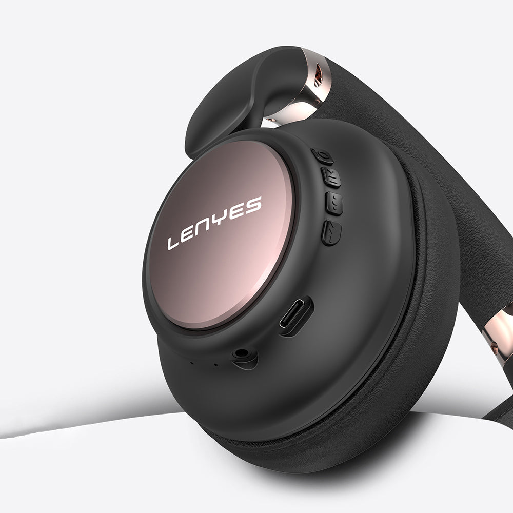 Lenyes LH89 ANC Özellikli TWS Kulak Üstü Bluetooth Kulaklık v5.3 Siyah