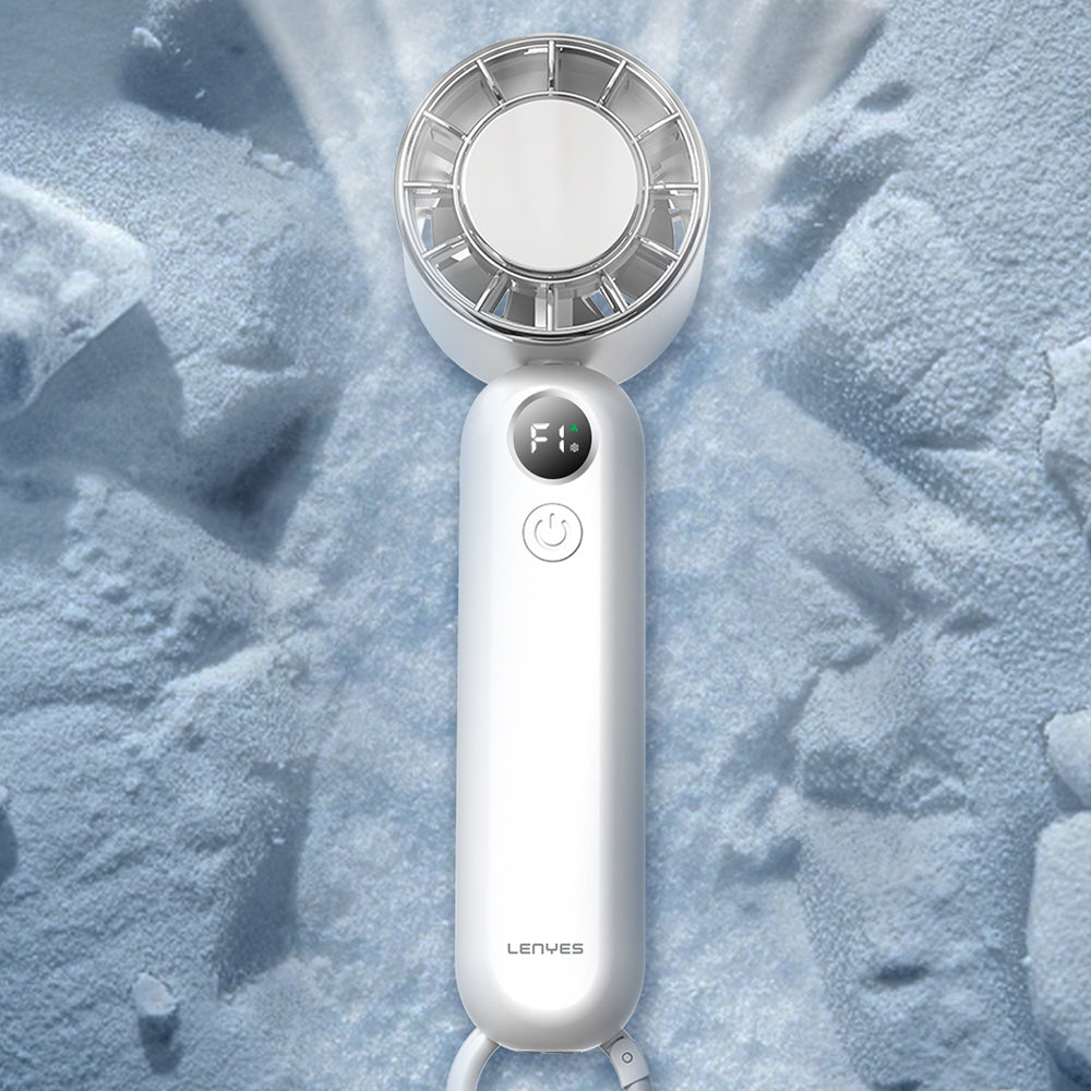 Lenyes LHF08 Katlanabilir Askılı Portatif Soğutucu El Fanı Beyaz