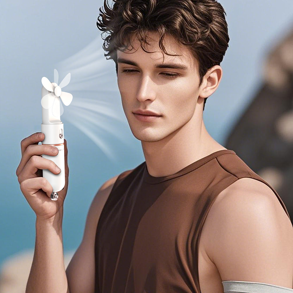 Lenyes LHF12 Powerbank Özellikli 3 Kademeli Portatif Soğutucu El Fanı Pembe