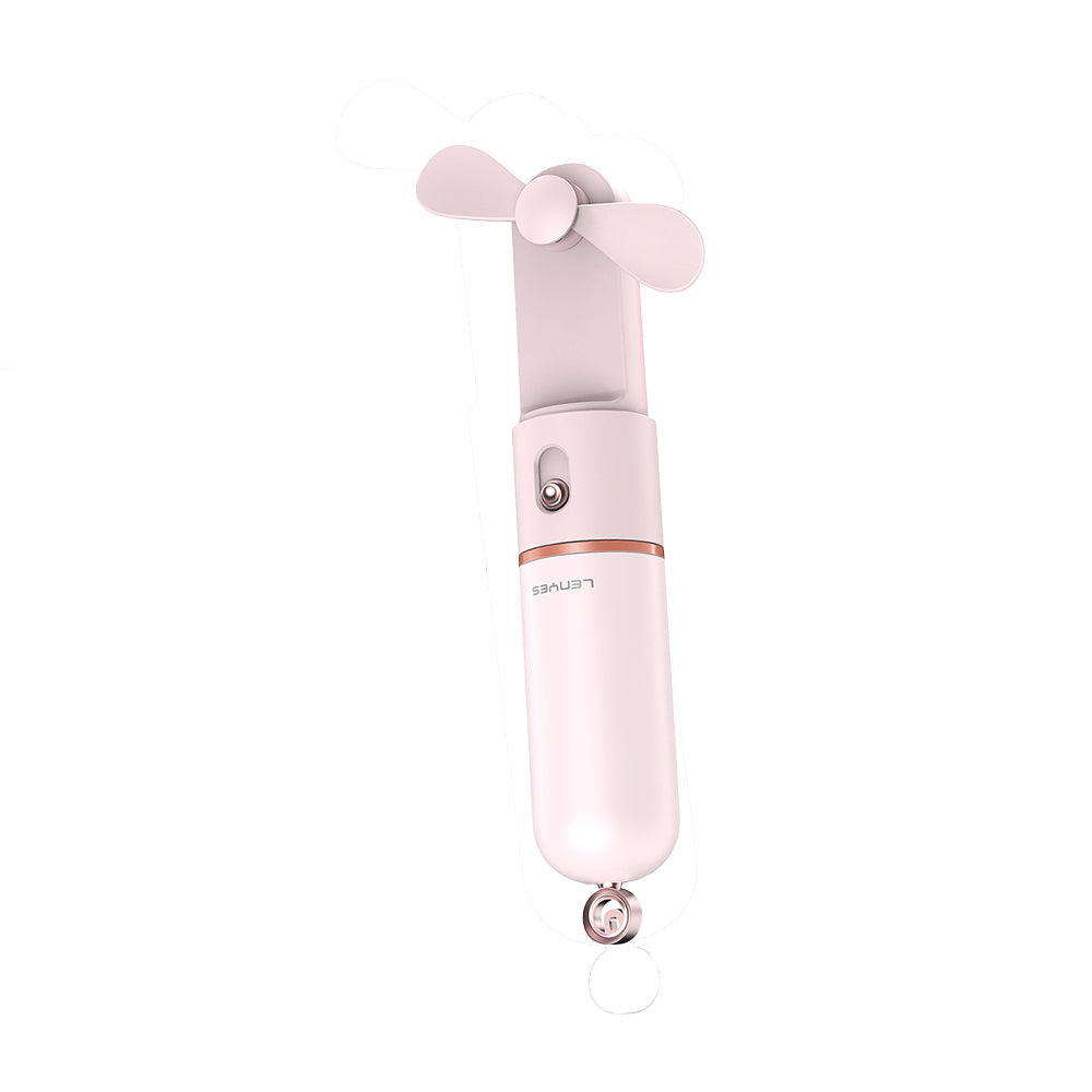 Lenyes LHF12 Powerbank Özellikli 3 Kademeli Portatif Soğutucu El Fanı Pembe