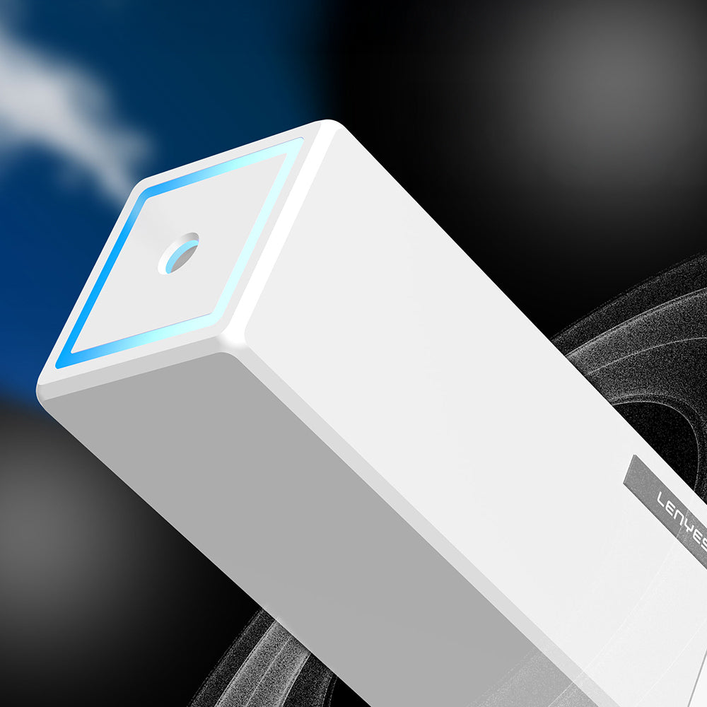 Lenyes LHU02 Küp Tipi RGB Atmosfer Işıklı Nano Sprey Sessiz Hava Nemlendirici Beyaz