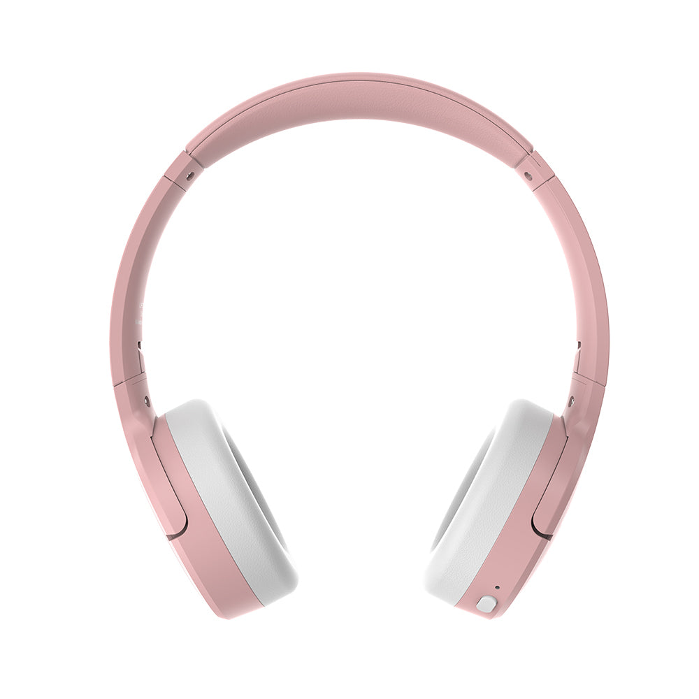 Lenyes LKH31 Ayarlanabilir Çocuklara Özel Kulak Üstü Kablolu ve Bluetooth Kulaklık v5.4 Pembe