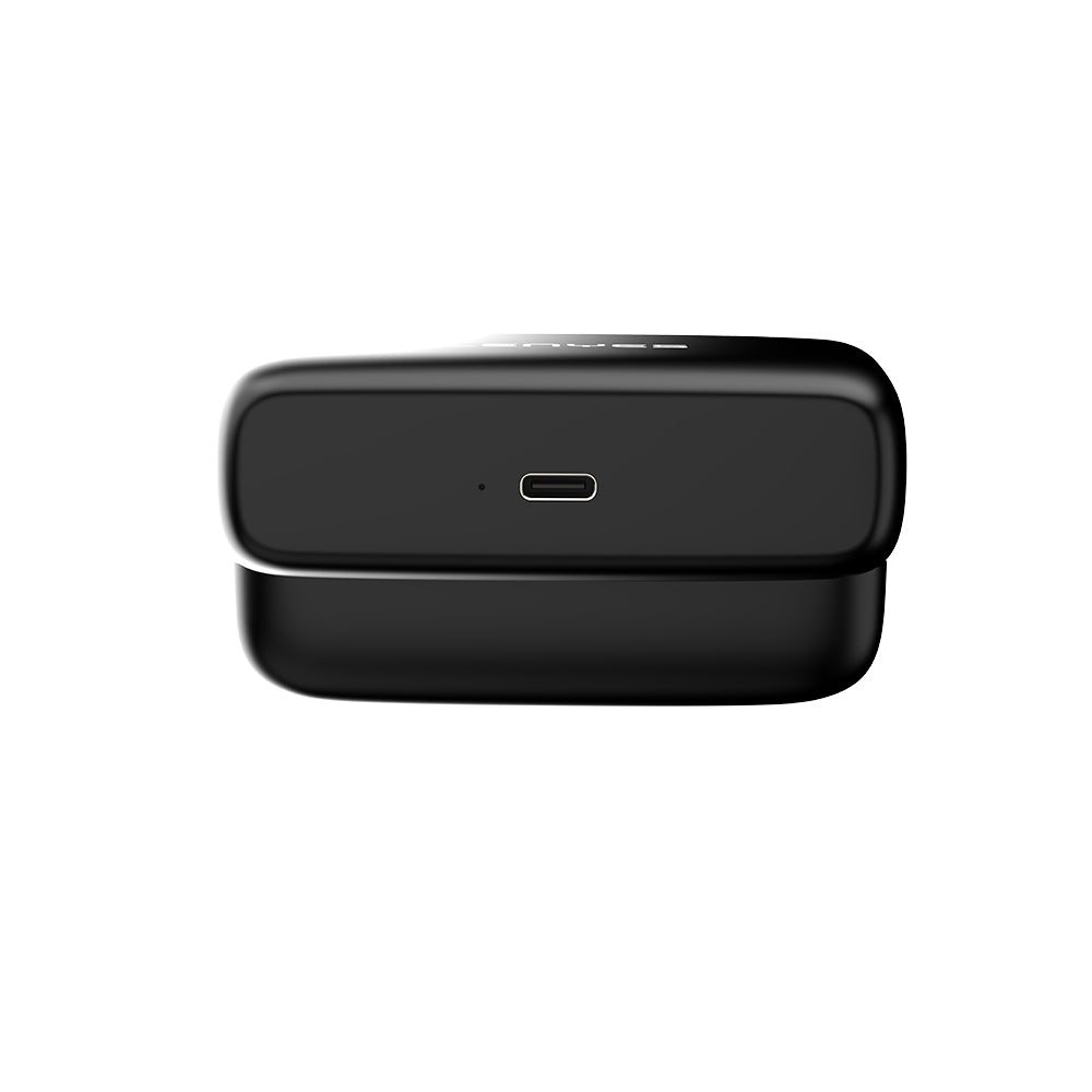 Lenyes LM201 Type-C Şarj Portlu Kablosuz Yaka Mikrofonu Siyah