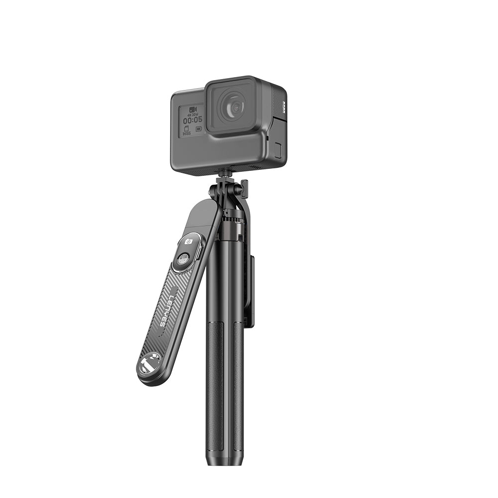 Lenyes LPH103 Çok Fonksiyonlu Sabitleyici Ayrılabilir Bluetooth Kumandalı Tripod Selfie Çubuğu Siyah