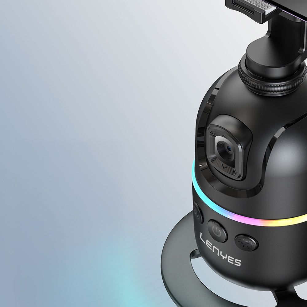 Lenyes LPH104 Canlı Yayın 360 Derece Dönebilen Akıllı Yüz Tanıma Takip Standı Siyah