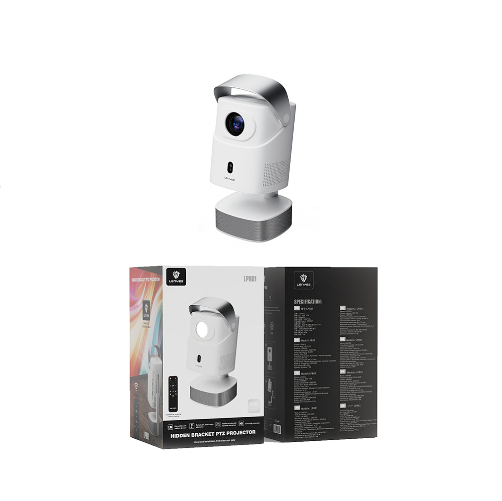 Lenyes LPR01 2.69" LCD Projektör Yansıtma Cihazı Otomatik ve Manuel Keystone Özellikli Beyaz