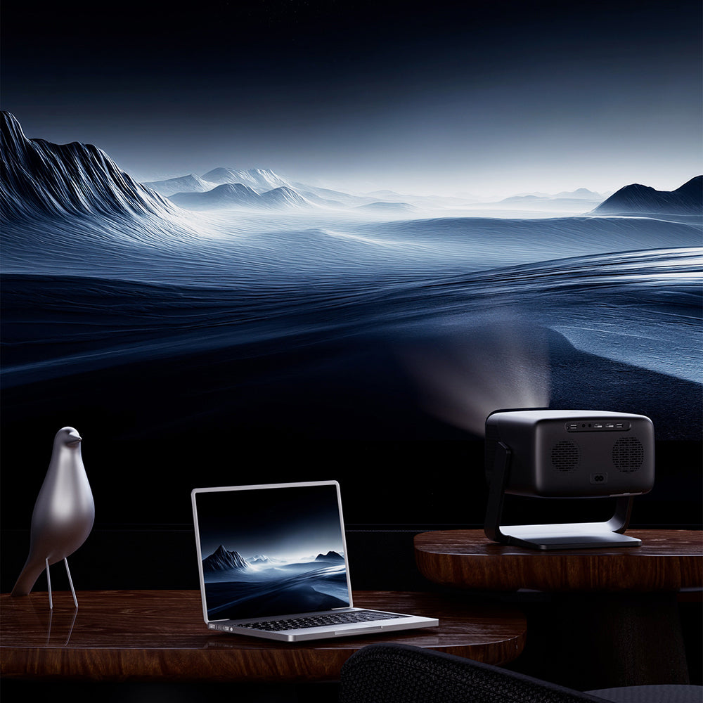 Lenyes LPR02 4.45” LCD 360 Derece Dönebilen Otomatik Netleme Özellikli Projektör Yansıtma Cihazı Koyu Gri