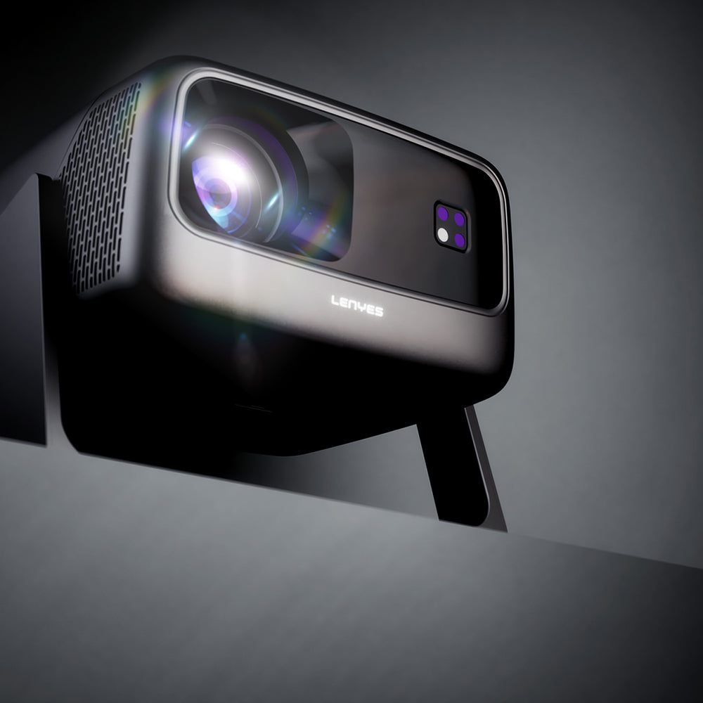 Lenyes LPR02 4.45” LCD 360 Derece Dönebilen Otomatik Netleme Özellikli Projektör Yansıtma Cihazı Koyu Gri