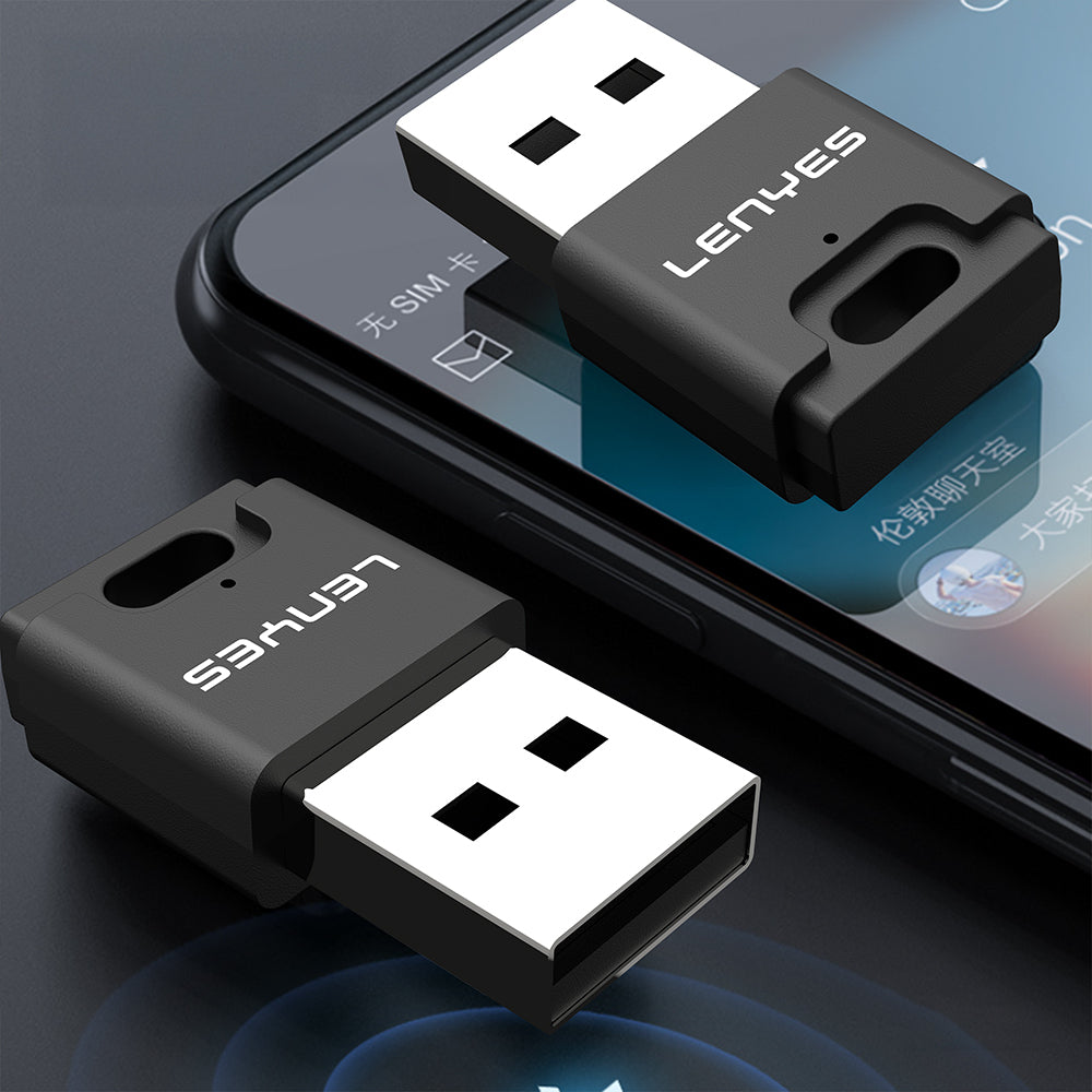 Lenyes LR203 USB Bluetooth 5.0 Wireless Transmitter Adaptör Siyah