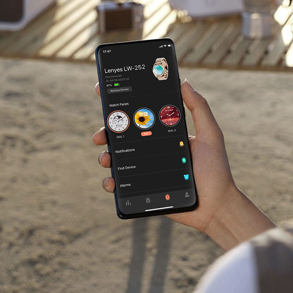 Lenyes LW-252 iOS ve Android Uyumlu Akıllı Saat Gold