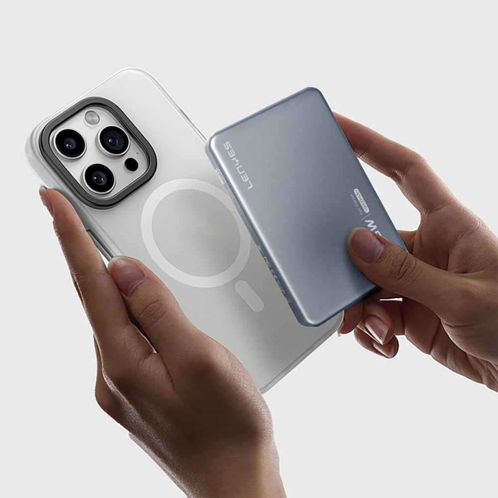 Lenyes PW019D PD 20W Ultra İnce Hızlı Şarj Özellikli Wireless Powerbank 15W 5000mAh Gold