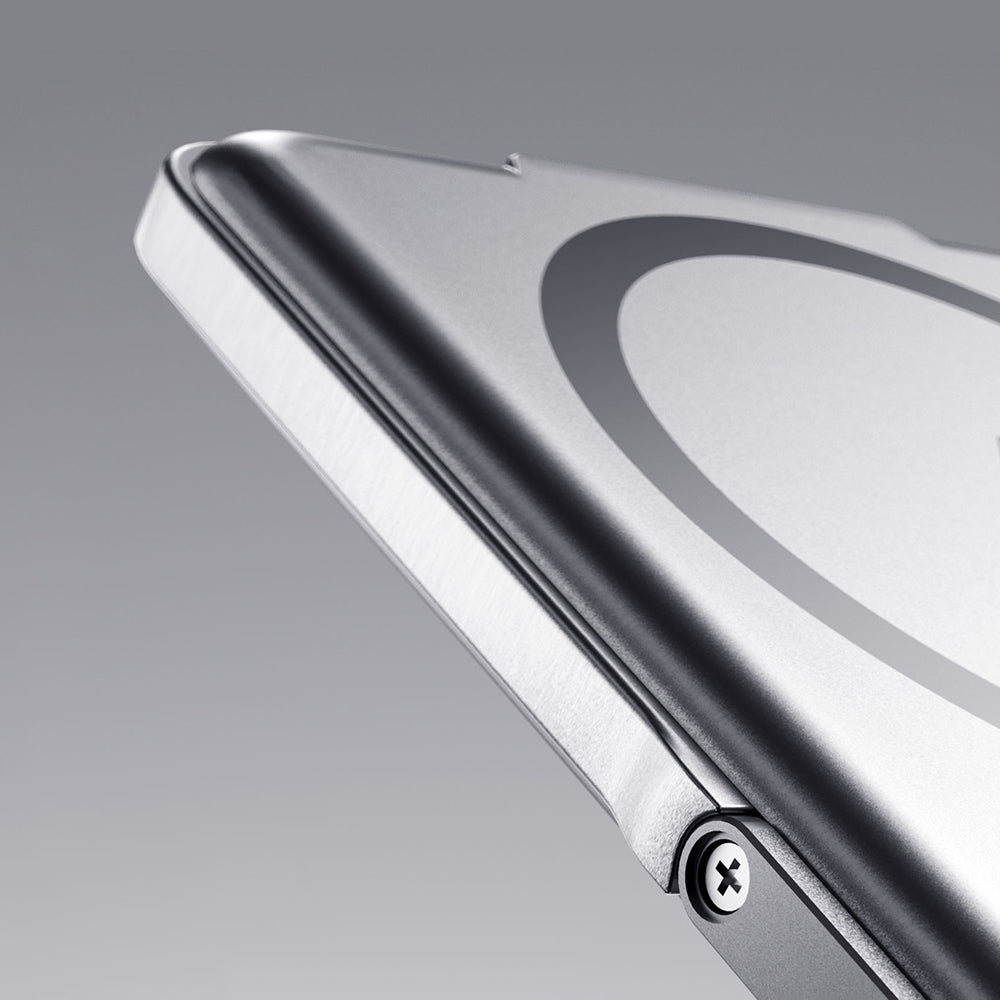 Lenyes PW038D 20W Ultra İnce Standlı Wireless Powerbank 15W 5000mAh Gümüş