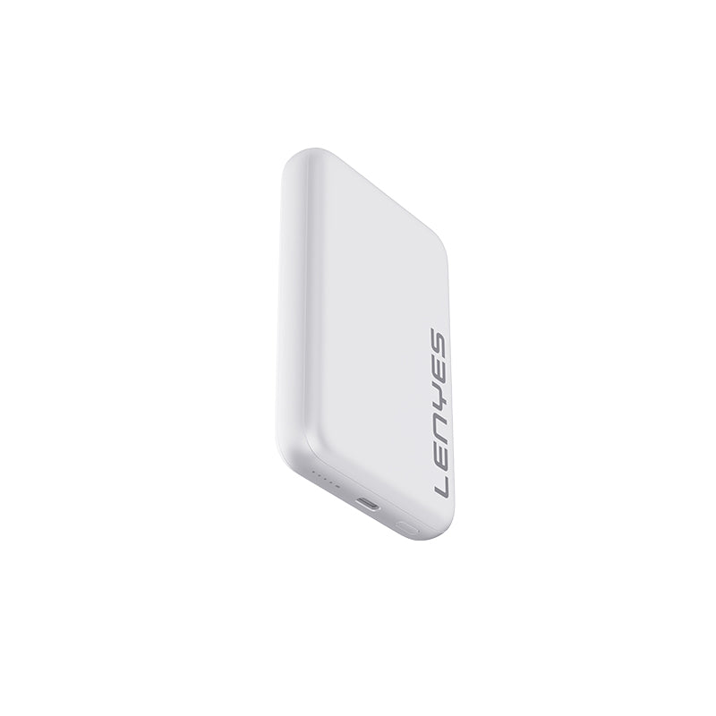 Lenyes PW139D PD 20W Ultra İnce Hızlı Şarj Özellikli Wireless Powerbank 15W 10000mAh Beyaz