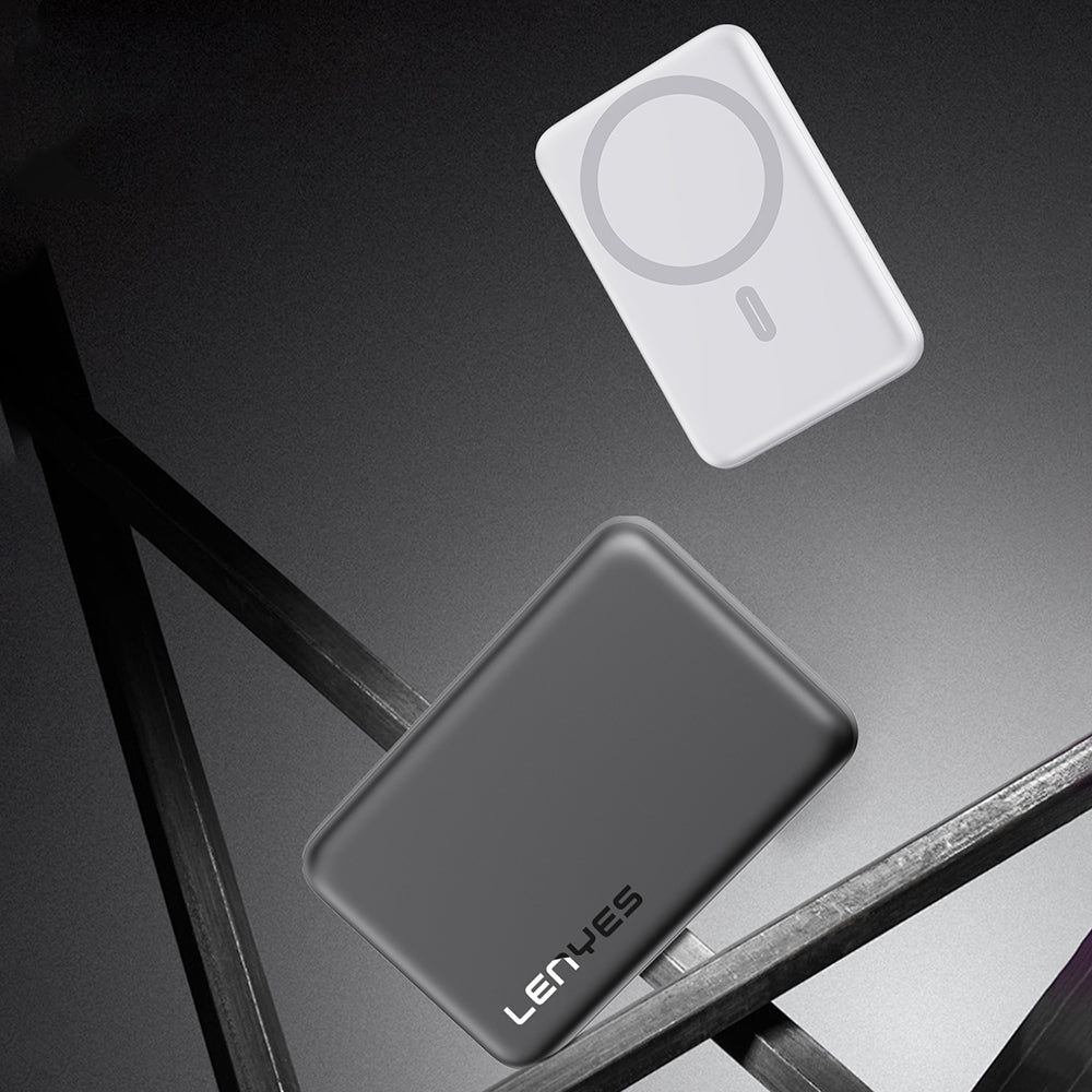 Lenyes PW139D PD 20W Ultra İnce Hızlı Şarj Özellikli Wireless Powerbank 15W 10000mAh Beyaz