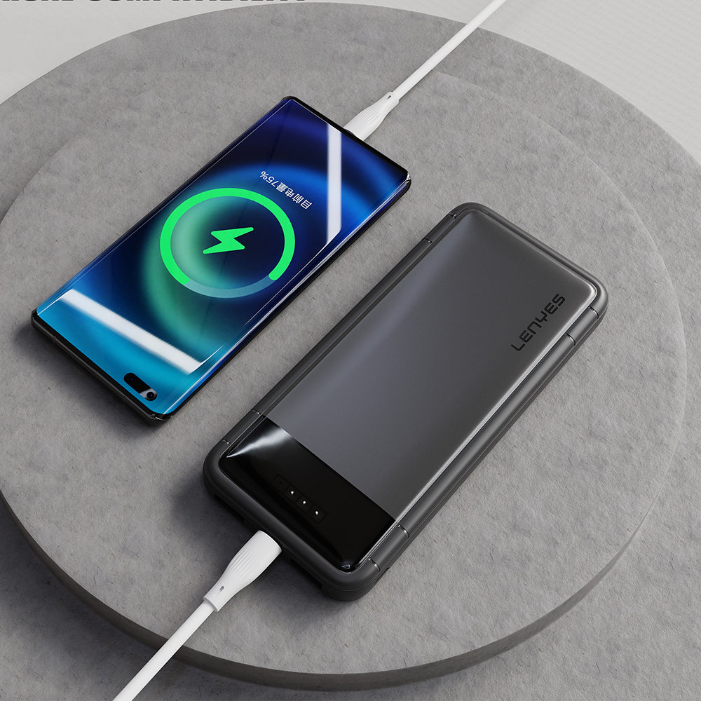 Lenyes PX133P Led Işık Göstergeli Taşınabilir Powerbank 10W 10000mAh Siyah
