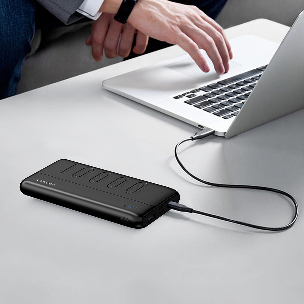Lenyes PX135P Led Işık Göstergeli Taşınabilir Powerbank 10W 10000mAh Siyah