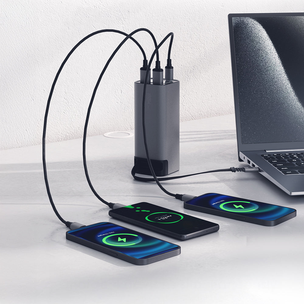 Lenyes PX2001D Hızlı Şarj Özellikli Dijital LED Göstergeli Taşınabilir Powerbank 100W 20000mAh Gümüş